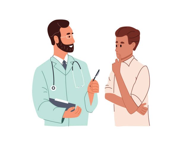 Doctor giving health advice to patient 